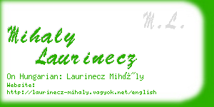 mihaly laurinecz business card